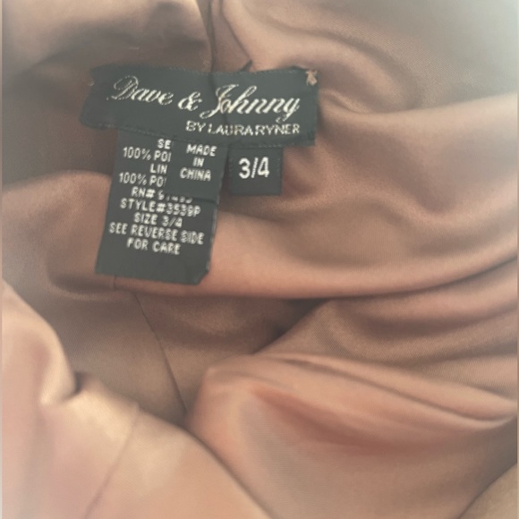 Dave & Johnny By Laura Ryner Brown Beaded Gown - Picture 6 of 12